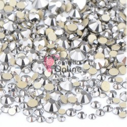 Strasuri din cristale pentru make-up, model Gold SM011SS Argintiu metalic Mixt